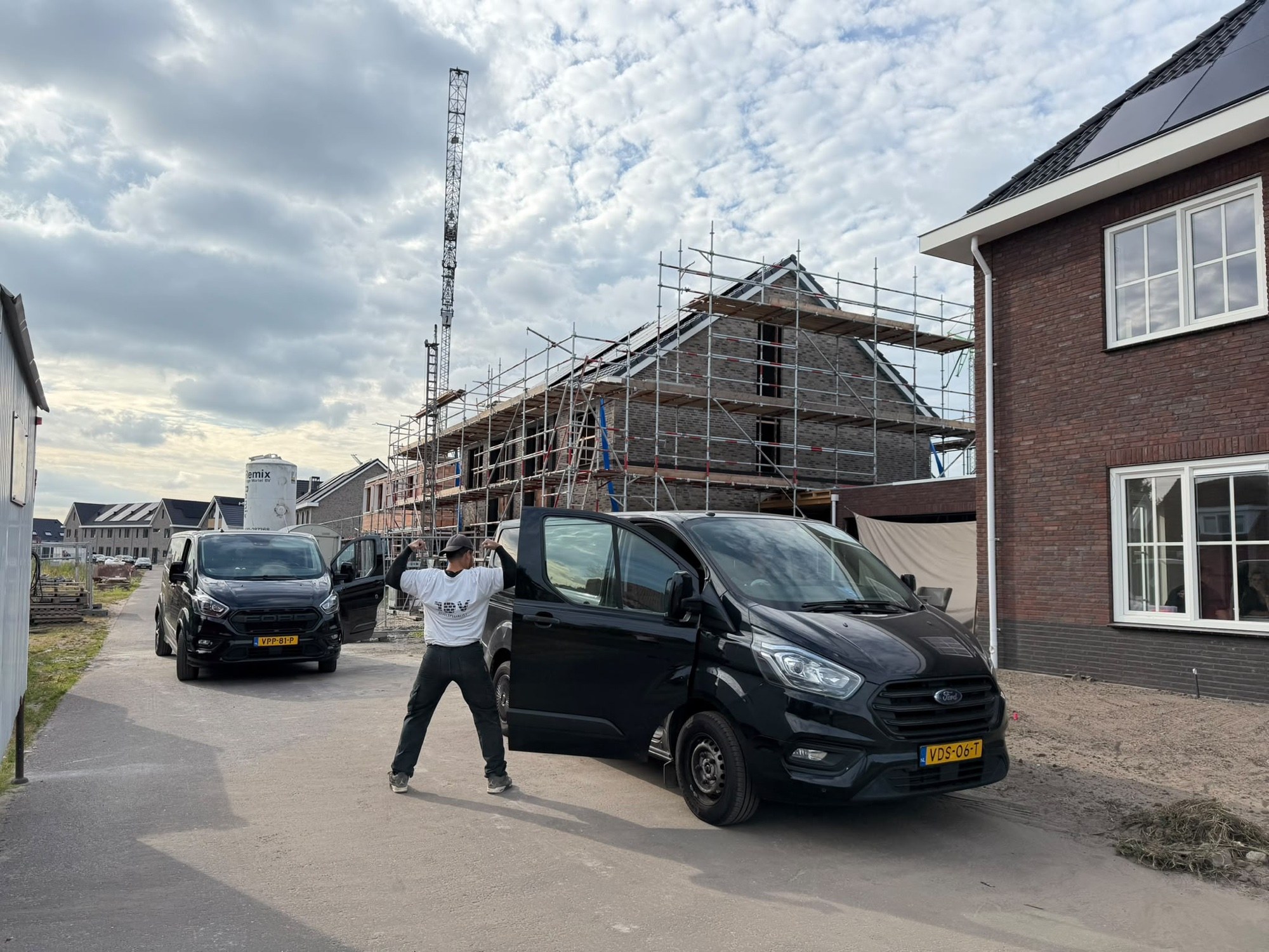 Team JDV bij een nieuwbouwproject